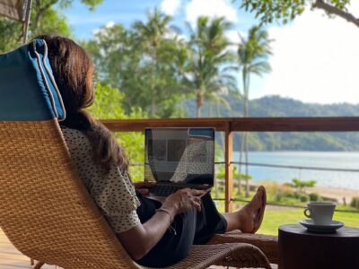 Remote work lifestyle in Playa Flamingo Costa Rica